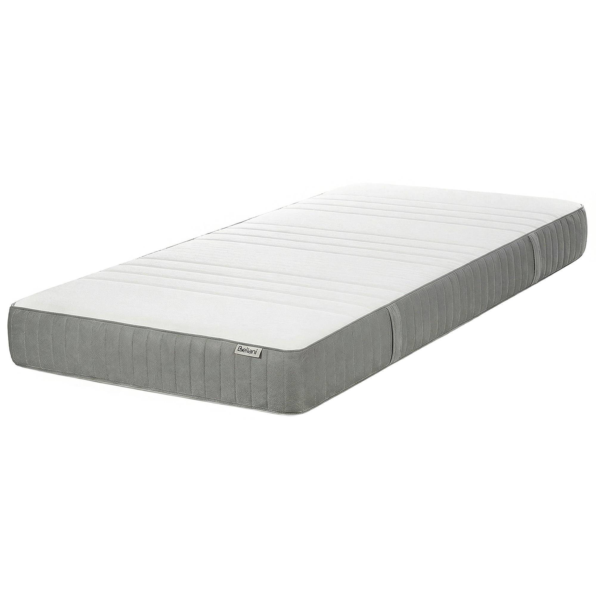 SCHAUMMATRATZE H2/3 Mittel 90/200 cm Cheer - Weiß, Textil (90/200cm) - Beliani