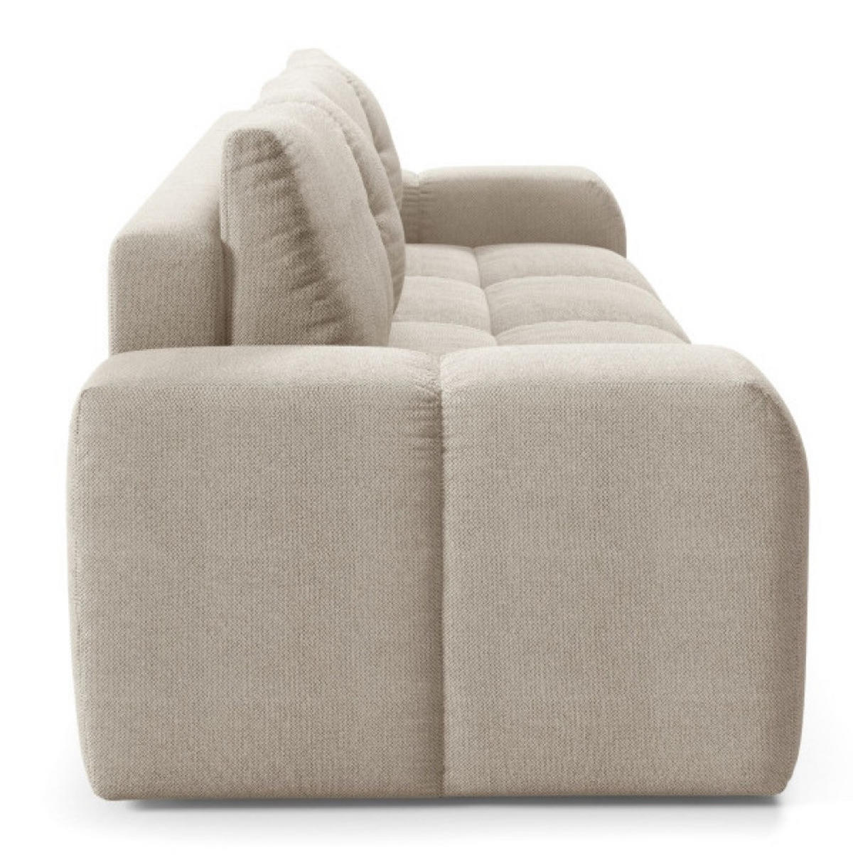 SOFA Beige SOHI Mit Schlaffunktion Und Bettkasten - Beige, Textil (259/90/99cm) - Sepro Meble