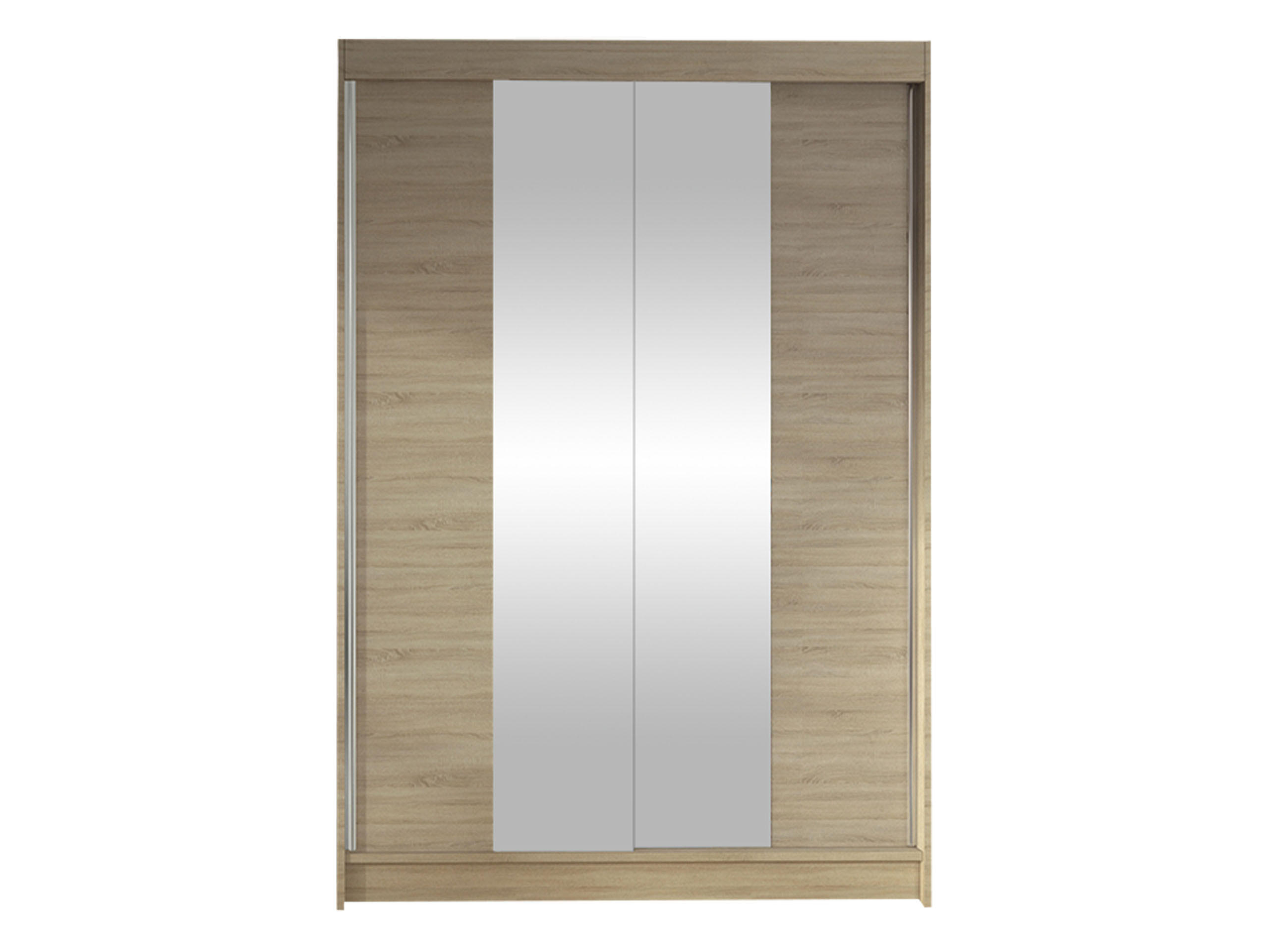 SCHWEBETÜRENSCHRANK Lino II - Sonoma Eiche, Holzwerkstoff/Metall (120/200/58cm) - MIRJAN24
