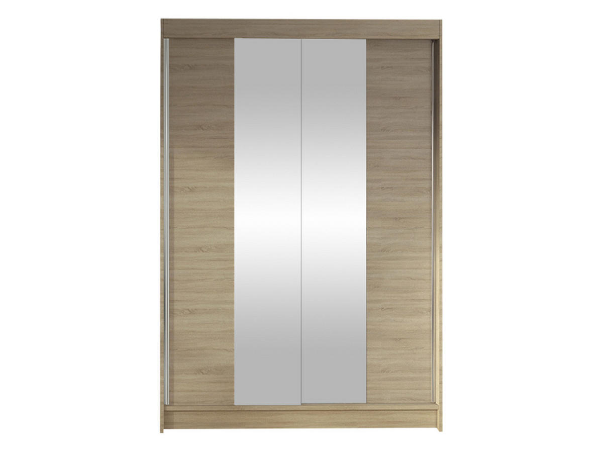 SCHWEBETÜRENSCHRANK Lino II - Sonoma Eiche, Holzwerkstoff/Metall (120/200/58cm) - MIRJAN24