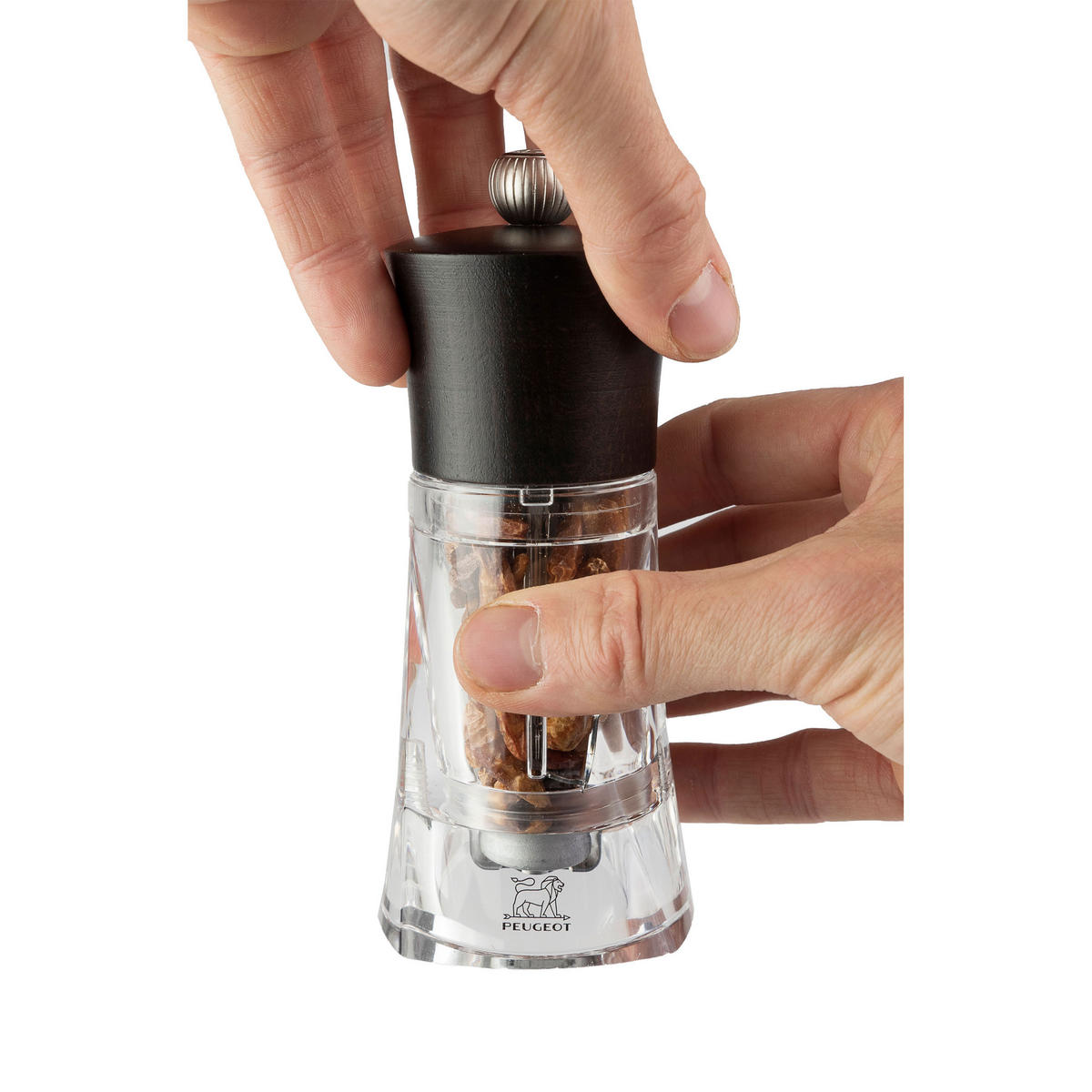 CHILIMÜHLE Oleron 14cm Schokolade Gewürzmühle Buchenholz Stahlmahlwerk - Braun, Kunststoff (7/14/7cm) - PEUGEOT