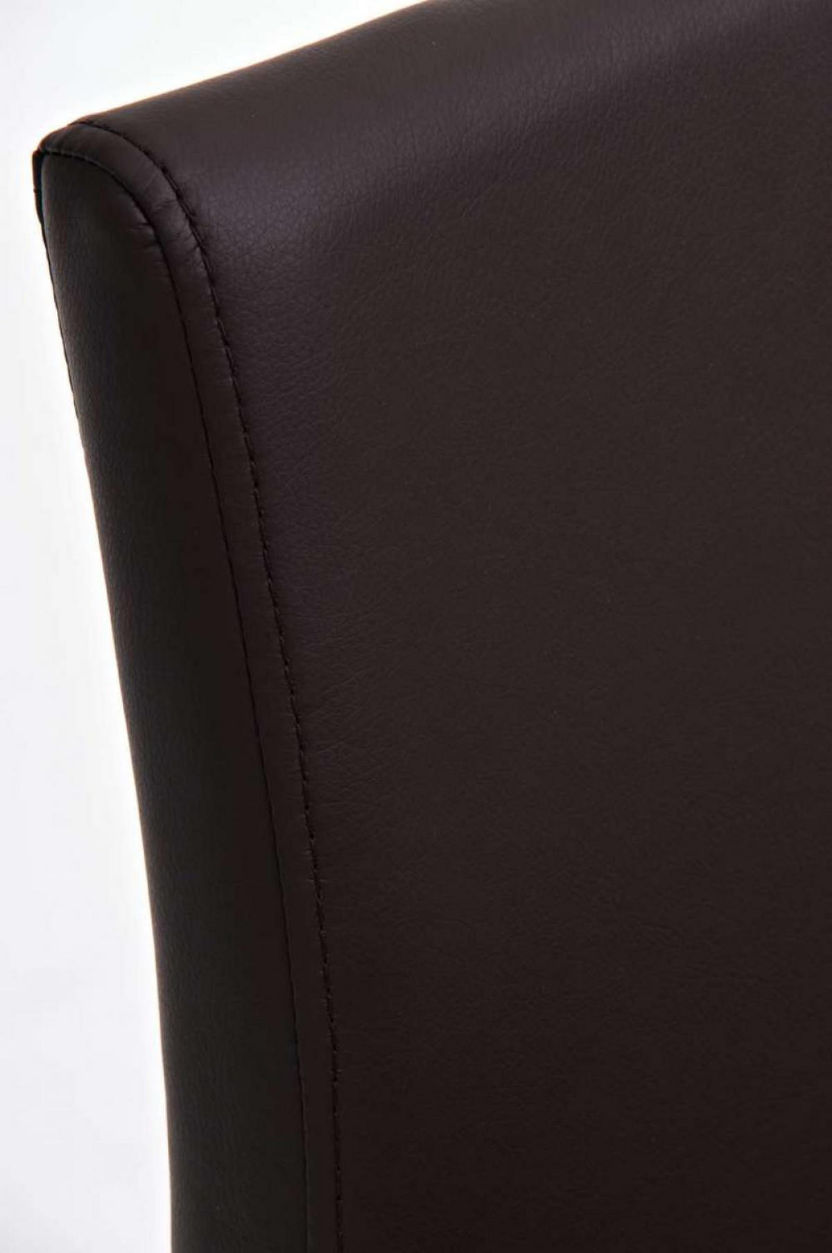 BARHOCKER Lederlook Braun - Edelstahlfarben/Braun, Textil/Metall (42/86/44cm) - CLP