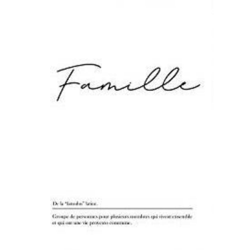 POSTER French Word Definition – Family A3 Rahmenlos - Klar, Papier (29.7/5/42cm) - Nacnic