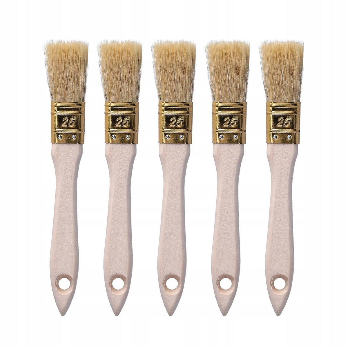 PINSEL Universal 20-tlg. Set, flach, Naturhaar, 15 mm, 25 mm, 36 mm, 50 mm - Multicolor, Kunststoff/Metall