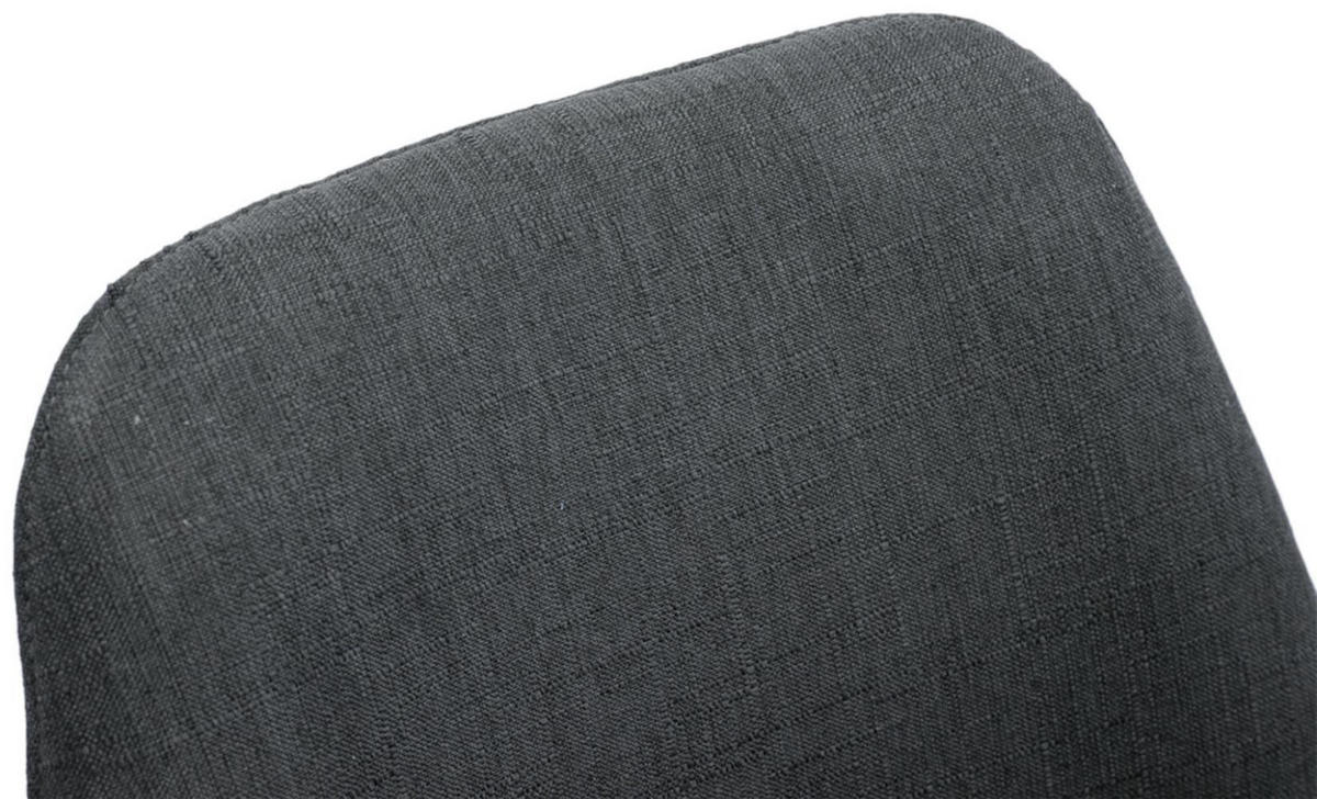 STUHL 4er Set Stoff dunkelgrau - Eukalyptusholzfarben/Dunkelgrau, Holz/Textil (48/84/56cm) - CLP