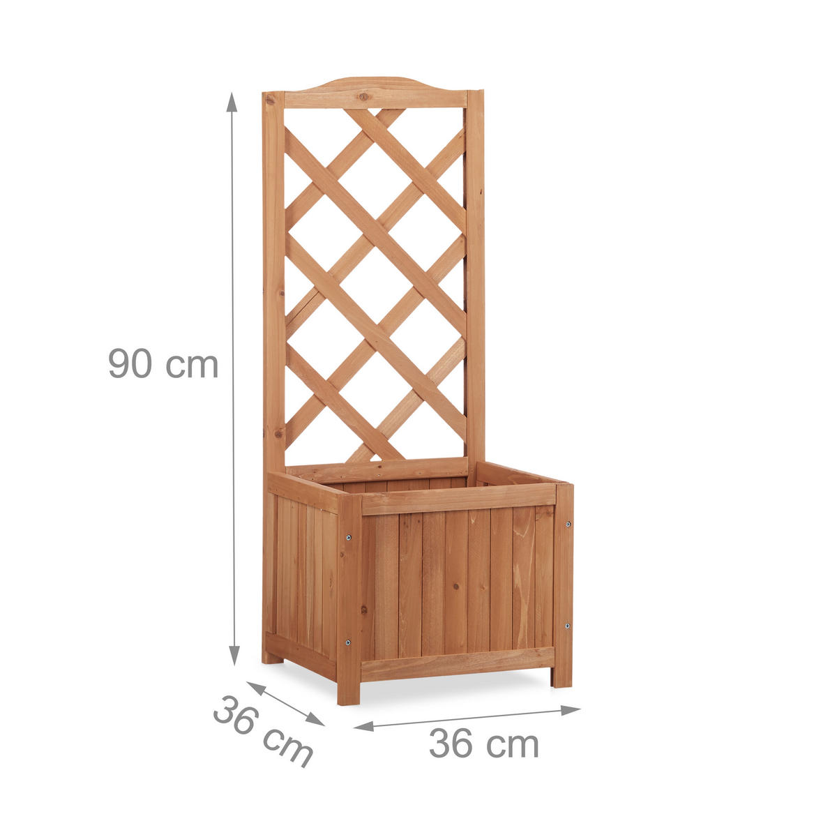 RANKKASTEN - Hellbraun, Holz (36/90/36cm) - Relaxdays