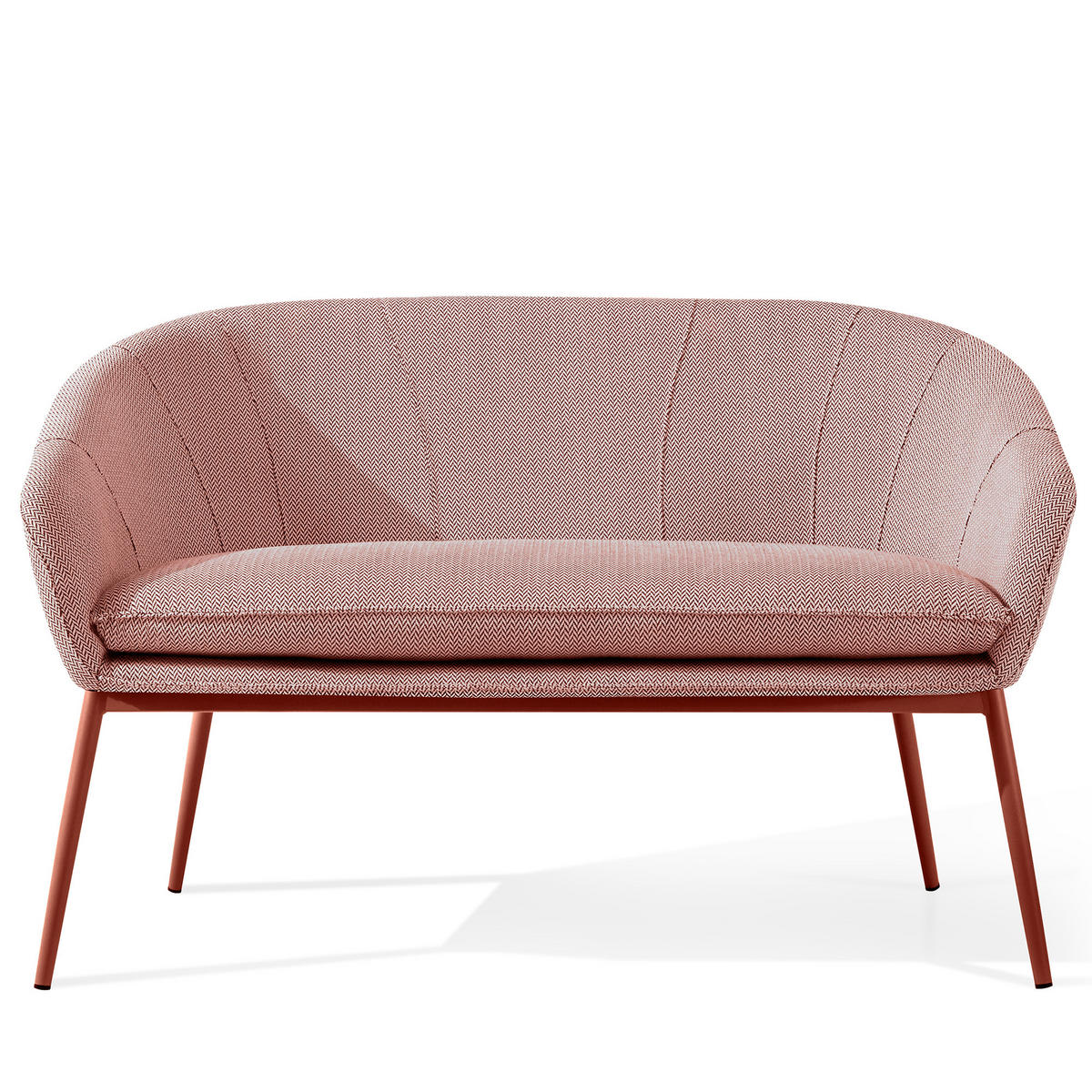 GARTENMÖBELSET SOLIS Gartenlounge-Set, bordeaux/weiß/rot - Bordeaux, Textil/Metall - KONSIMO®