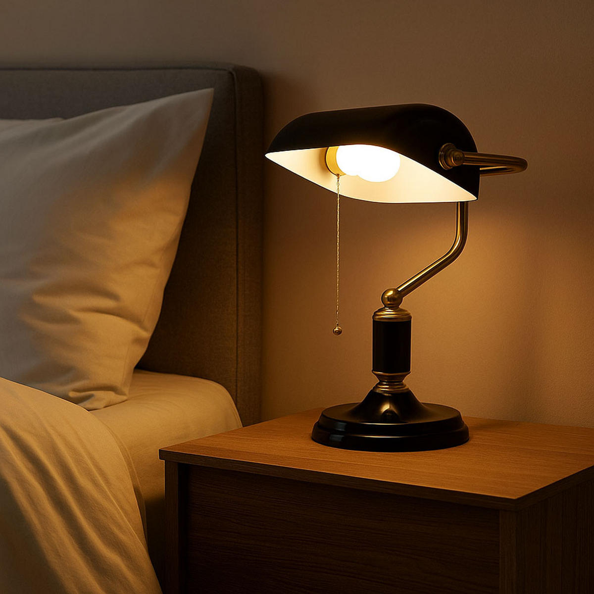 RGB LED TISCHLEUCHTE Antique Anthrazit Gold - Anthrazit, Metall (26.5/18/34cm) - Globo Lighting