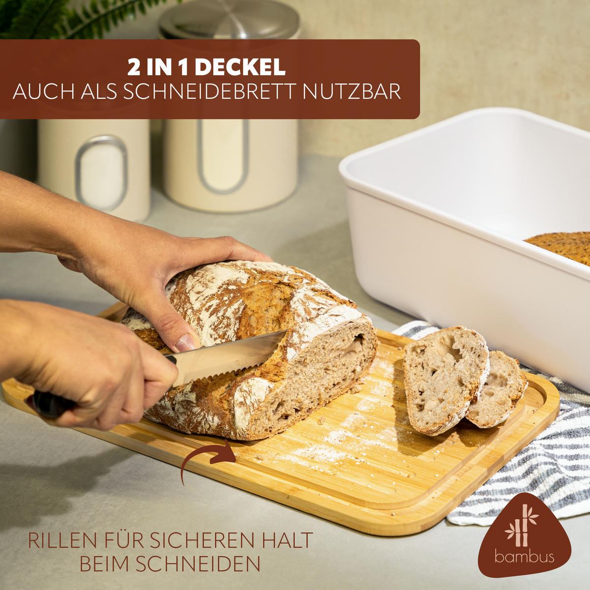 BROTKASTEN, weiß - Weiß, Kunststoff (40/12.5/23cm) - bremermann
