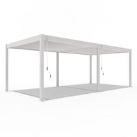 PERGOLA Deluxe Voll-Alu Pergola 3,6 x 7,2 M Ivory Sand Lamellendach - Beige, Metall (360/255/720cm) - WEIDE