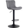 BARHOCKER Samt dunkelgrau - Dunkelgrau/Schwarz, Textil/Metall (48/83/54cm) - CLP