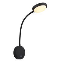 LED WANDLEUCHTE Metall Schwarz Magnethalterung - Schwarz, Metall (10/45/19cm) - Globo Lighting