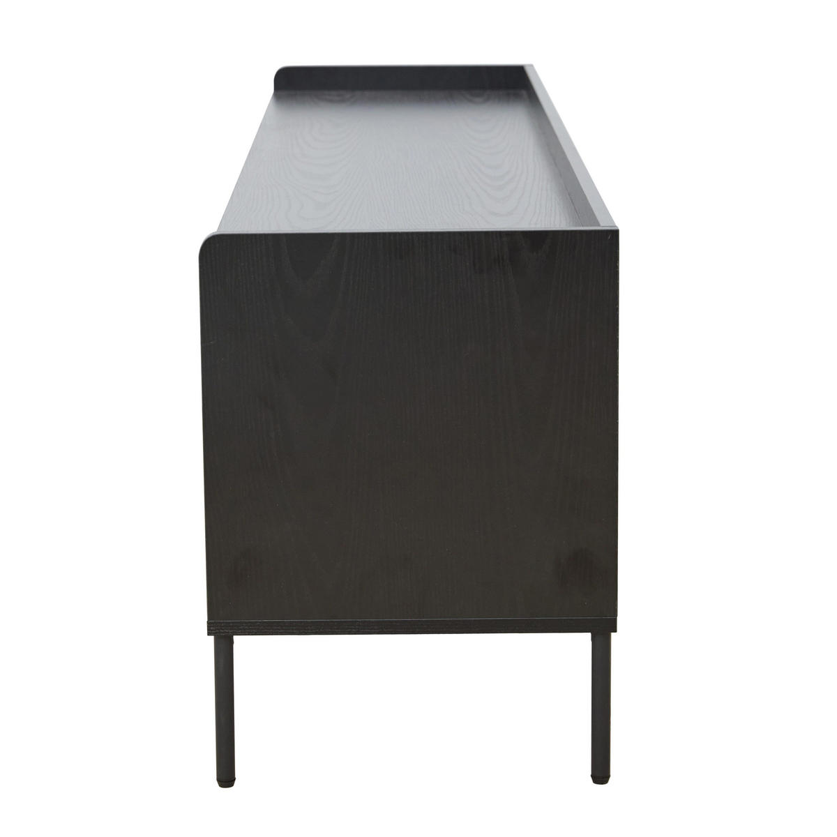 TV-SCHRANK, Schwarz - Schwarz, Holz (40/56/150cm) - Oviala