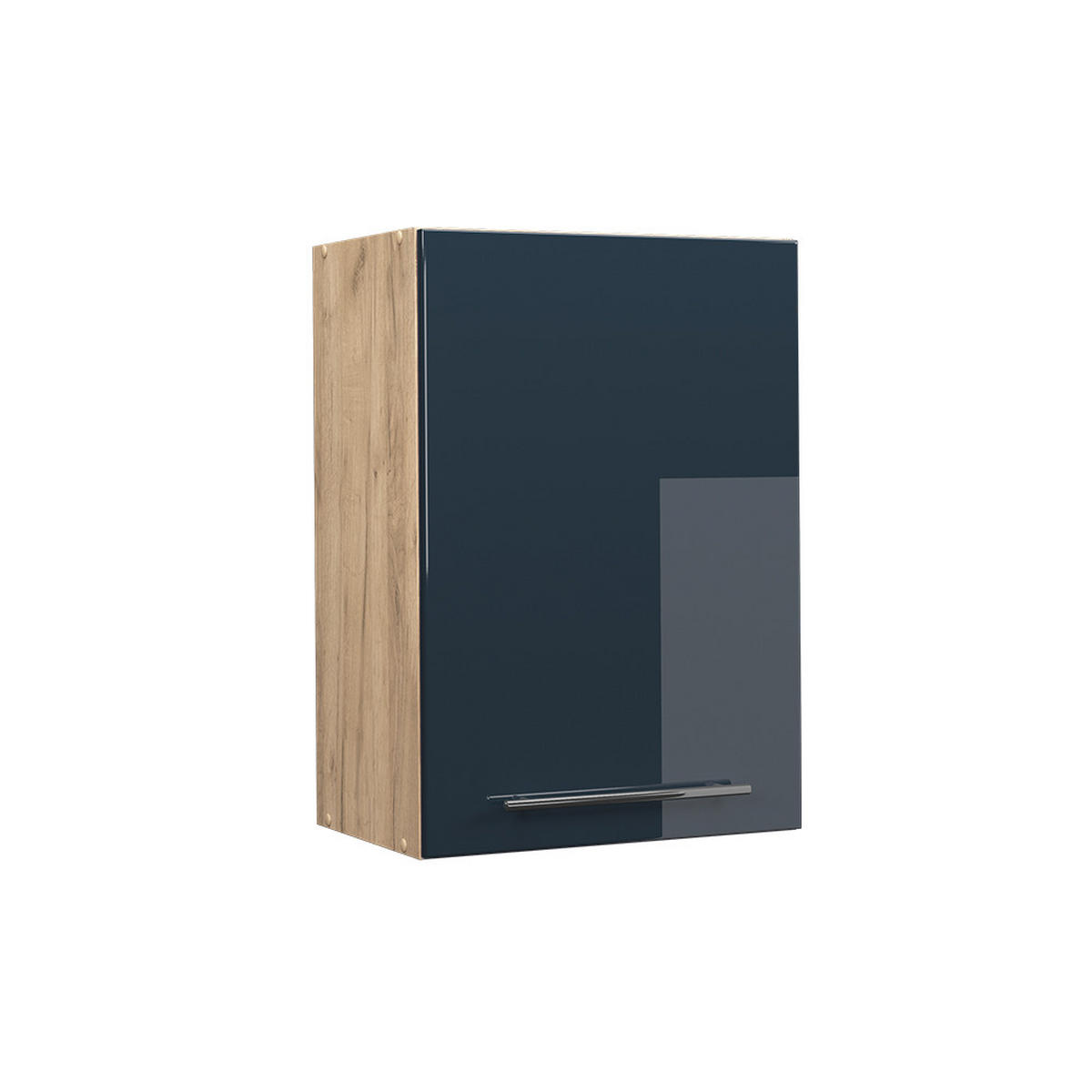 HÄNGESCHRANK Fame-Line Dunkelblau Hochglanz 50 cm - Honigeiche/Eiche Wotan, Holzwerkstoff (50/72/34.1cm) - Vicco