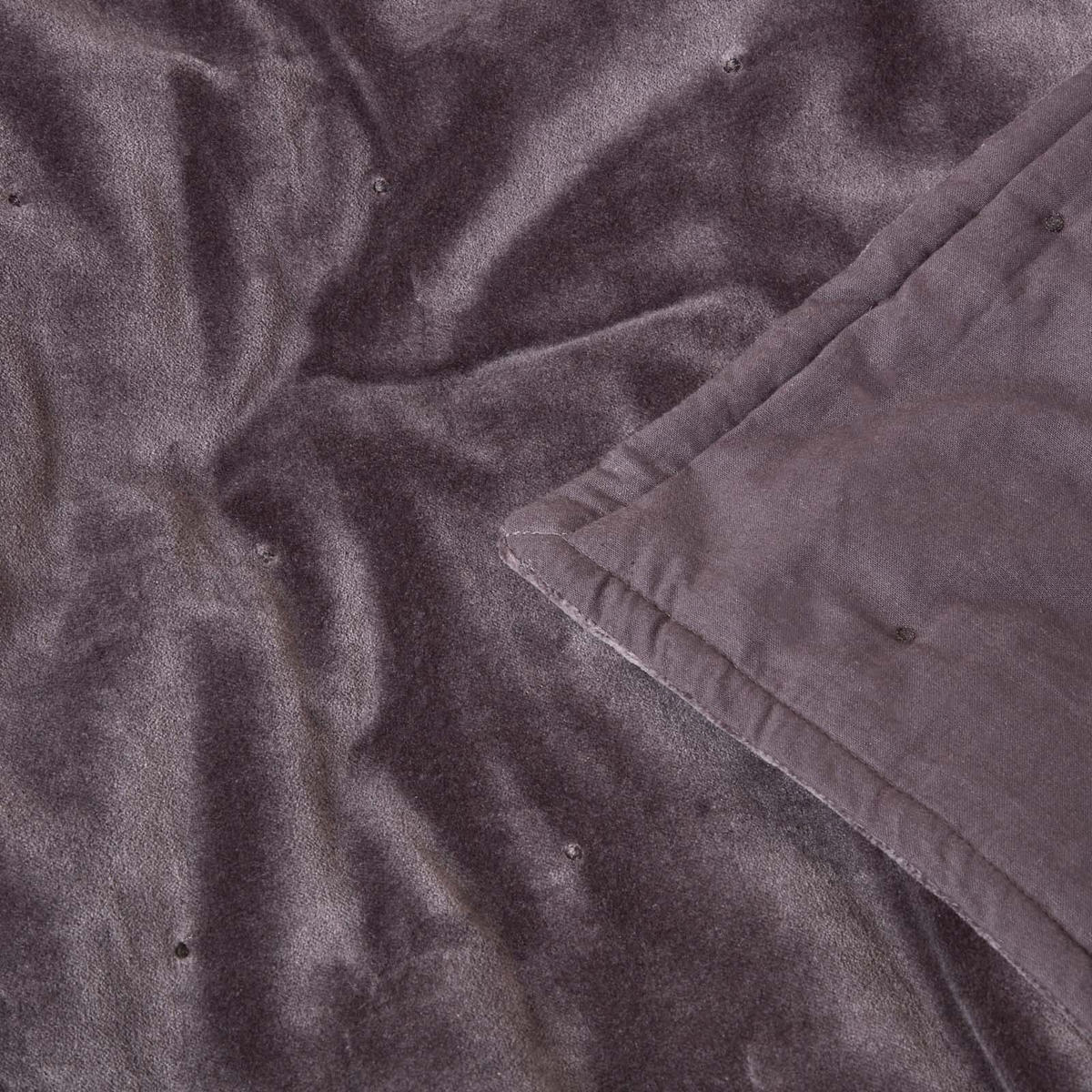 SAMT-KUSCHELDECKE 150/200 cm, Baumwolle wattiert - Dunkelgrau, Textil (150/200cm) - Homescapes