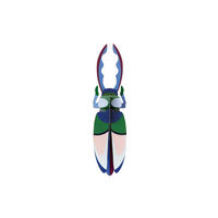 WANDDEKO Geweihkäfer 10/7 cm - Blau/Grün, Wellpappe (10/7/40cm) - KUNSTLOFT