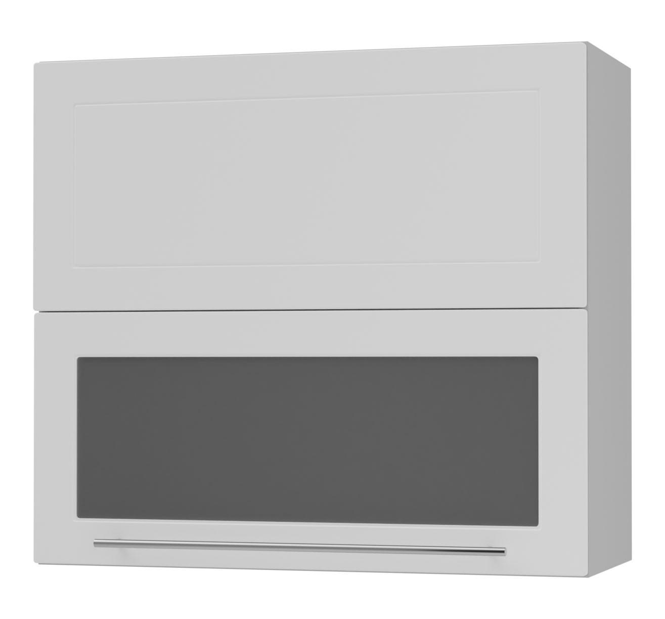 KÜCHENHÄNGESCHRANK Kvantum W8BS/80 Weiß Matt / Grau Matt 80 / 32,5 / 72cm - Weiß/Grau, Holz/Holzwerkstoff (80/72/32.5cm) - Feldmann-Wohnen