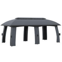 PAVILLON, Dunkelgrau, Galvanisiertes Metall, Polyester, Nylon - Dunkelgrau, Metall (600/278/300cm) - Outsunny