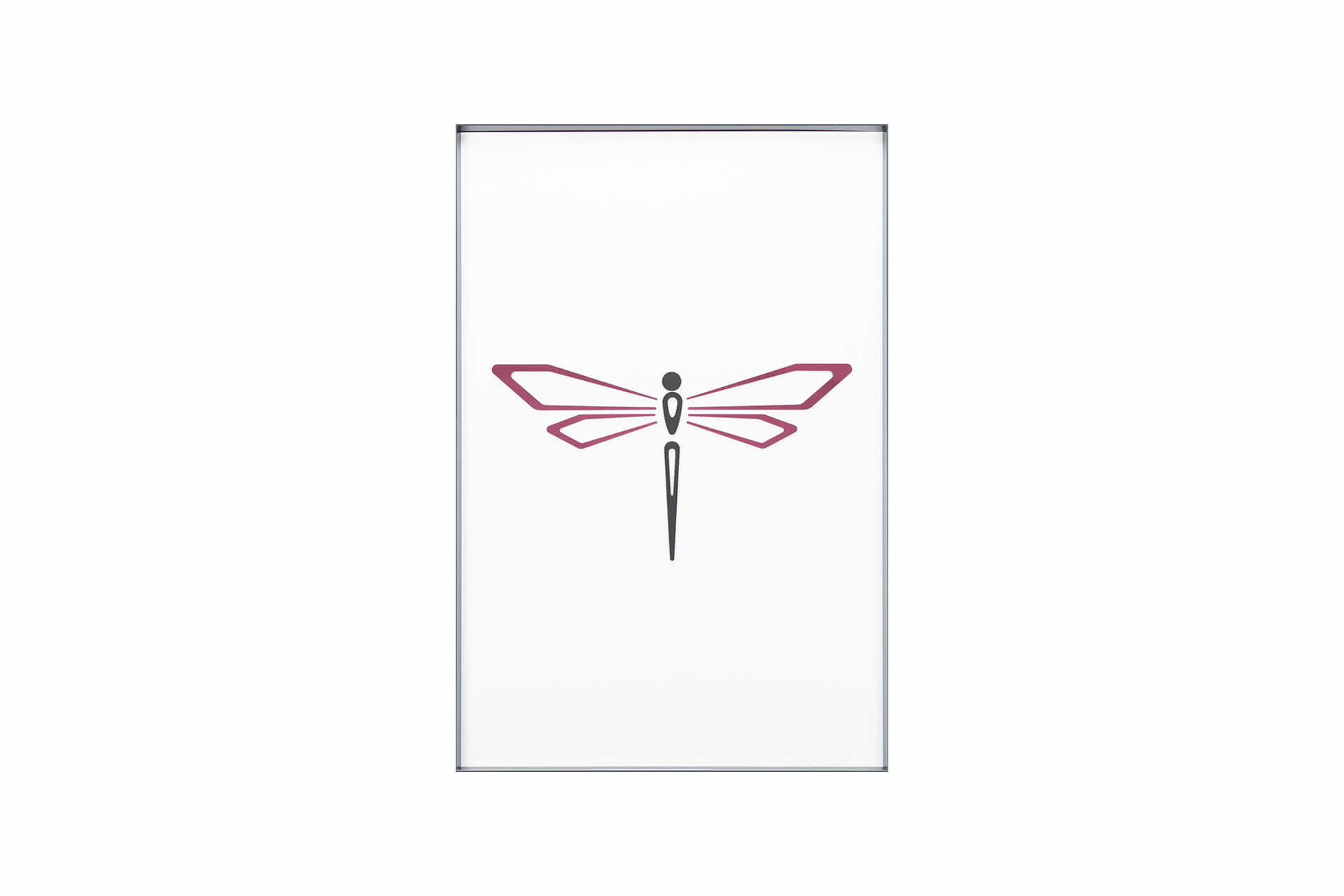 WANDBILD Rosa 40/60 cm - Pink/Schwarz, Glas (1/60cm) - KUNSTLOFT