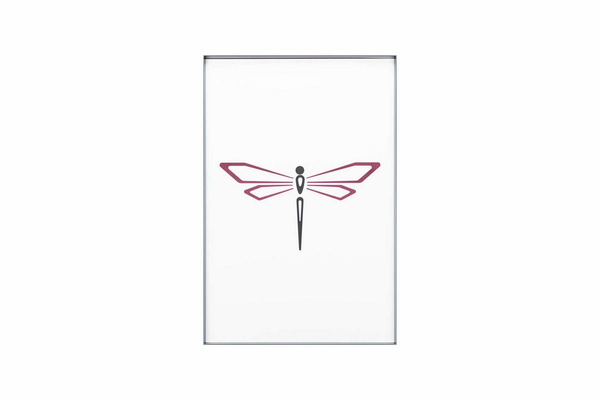 WANDBILD Rosa 40/60 cm - Pink/Schwarz, Glas (1/60cm) - KUNSTLOFT