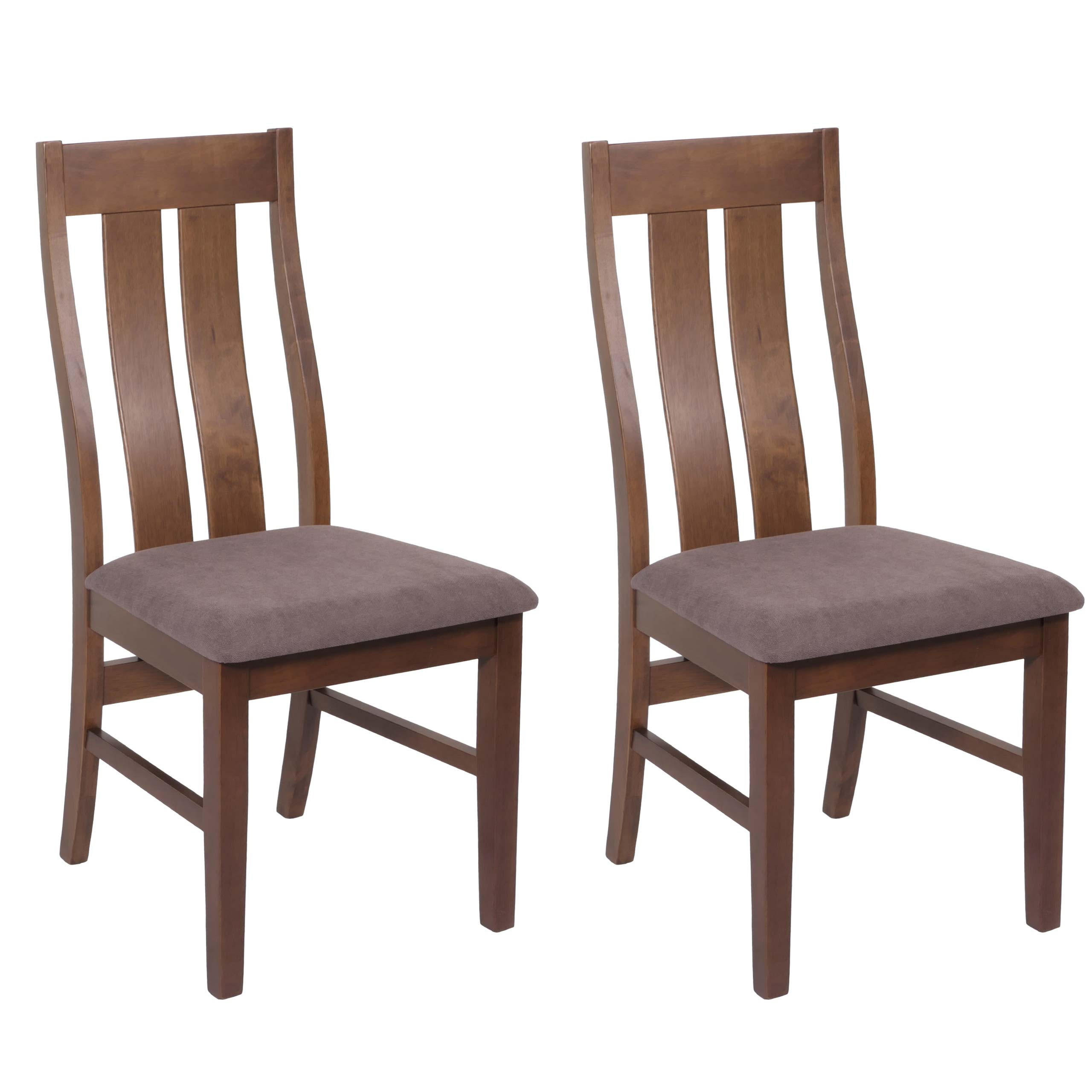 ESSZIMMERSTUHL Dunkelbraun, Taupe 2er-Set - Taupe/Dunkelbraun, Holz (46/100/45cm) - MCW