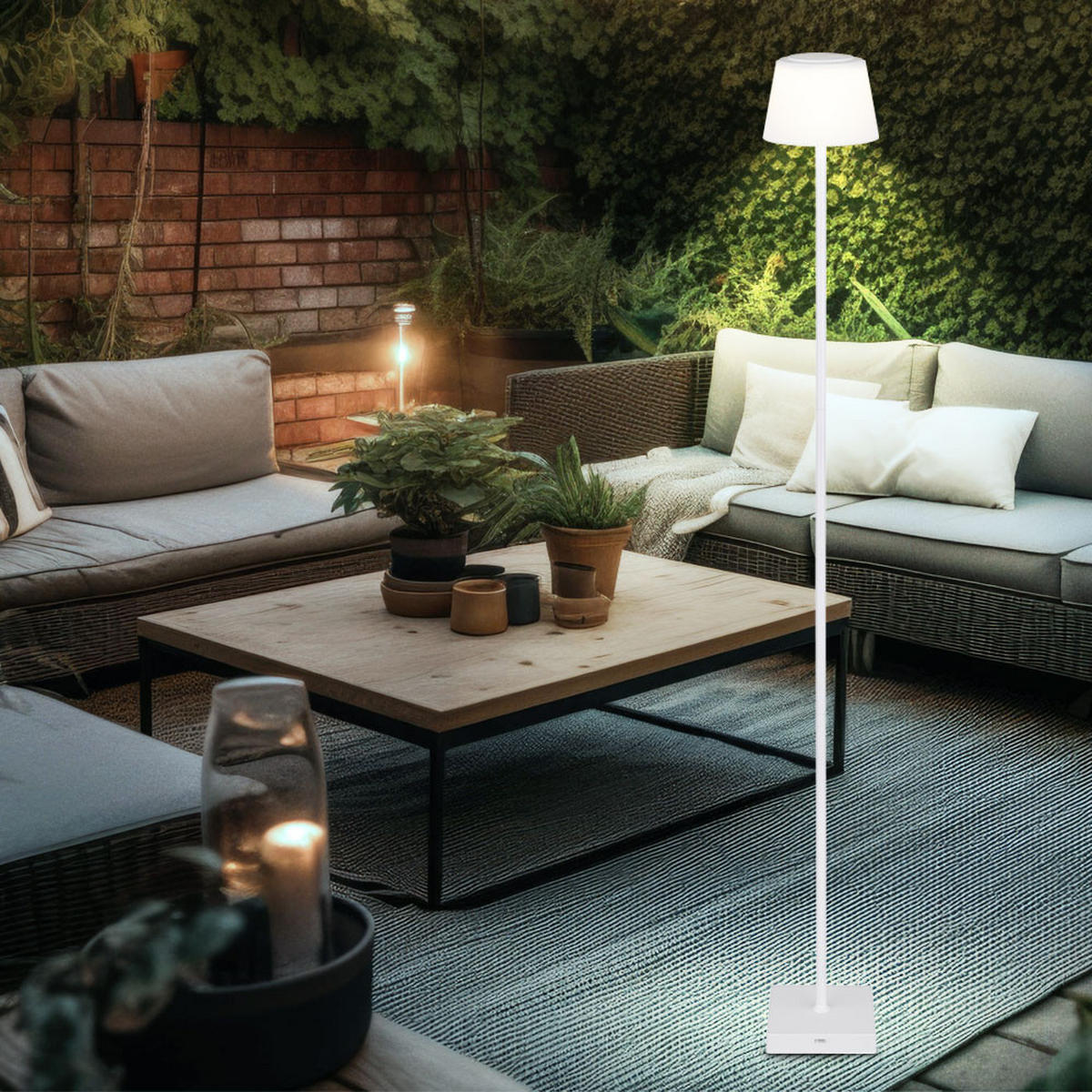 LED STEHLEUCHTE Gregoir Weiß - Weiß, Metall (14/14/120cm) - Globo Lighting