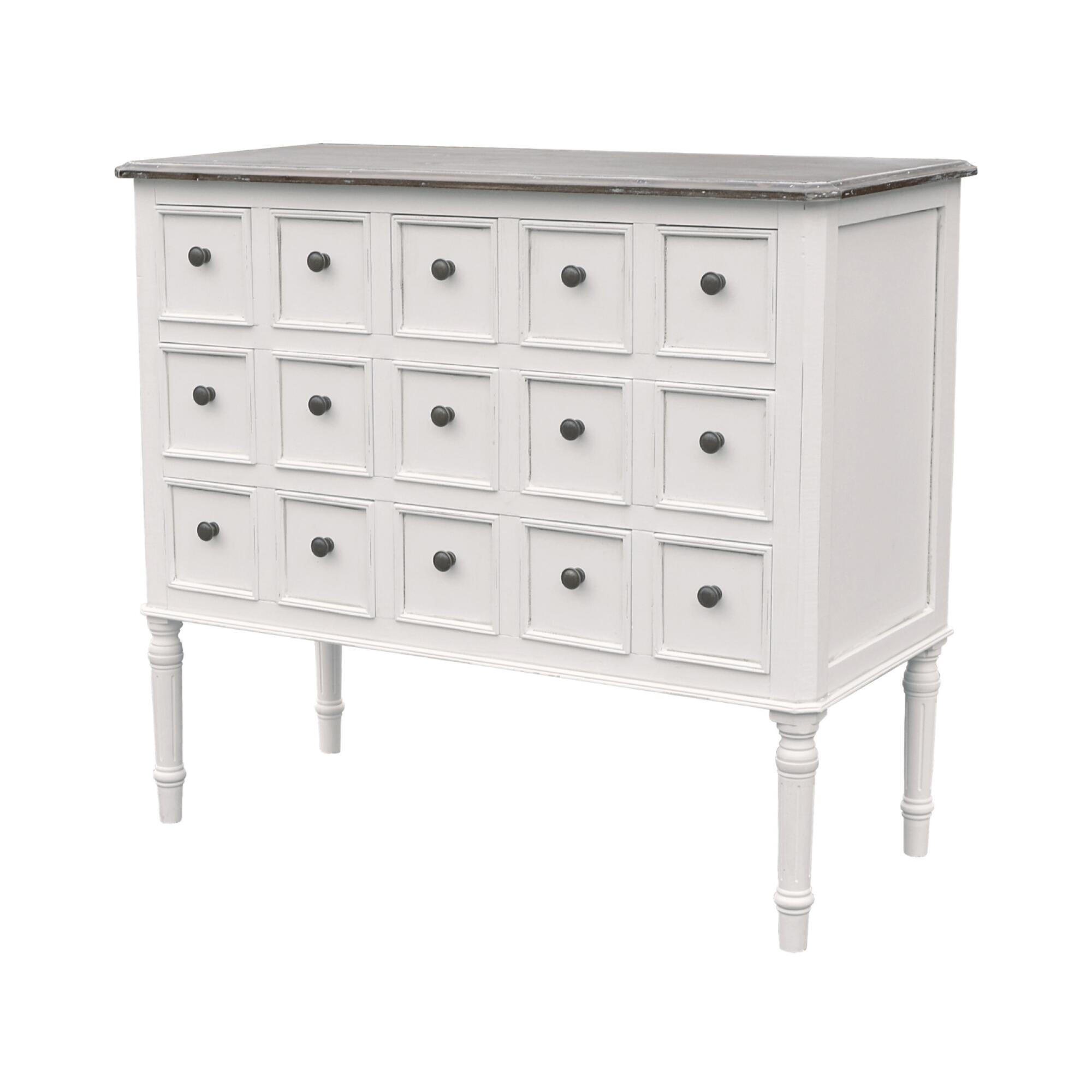 KOMMODE RAVENNA Weiß 91x40x80 cm - Weiß, Holz (91/80/40cm) - FURNLUX