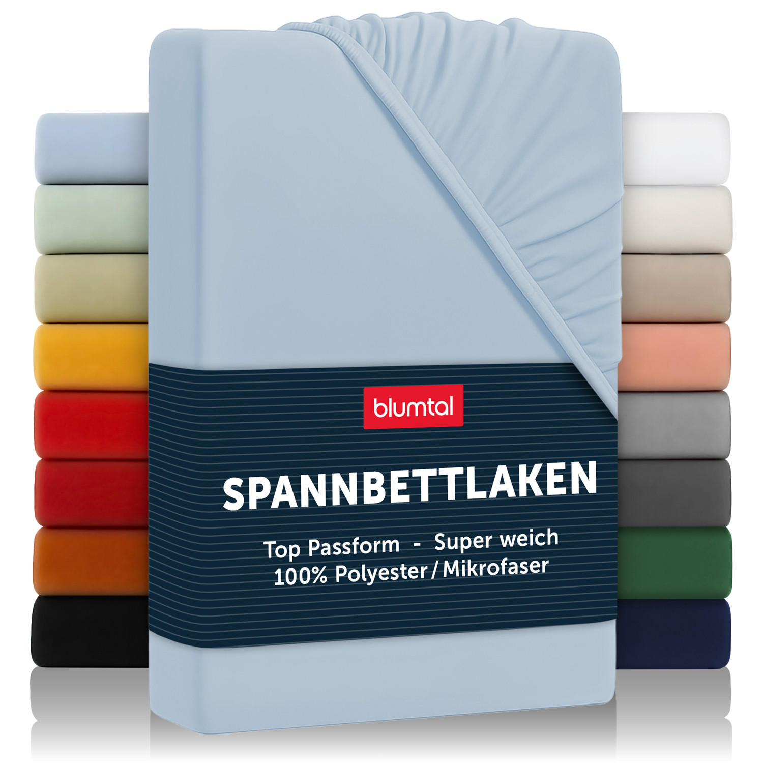 Blumtal NAPÍNACÍ prostěradlo z mikrovlákna, 80/200/30 cm, Světle modrá