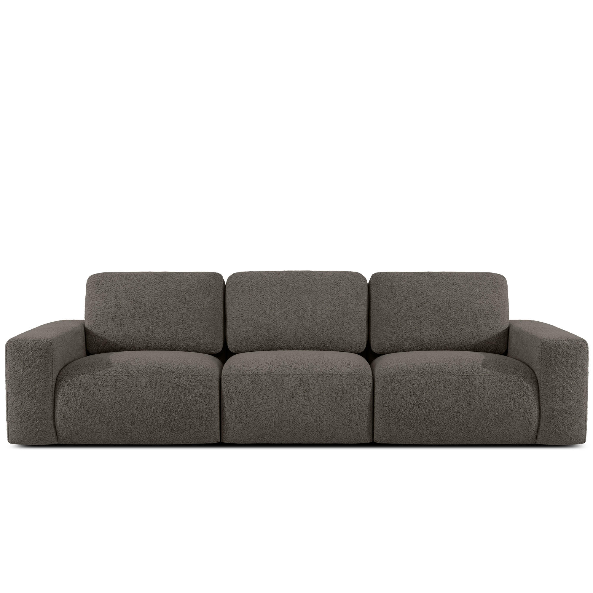 3-SITZER SOFA ZUCCO, Dunkelbraun - Dunkelbraun, Holz/Holzwerkstoff (292/85/100cm) - KONSIMO®
