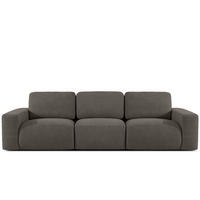 3-SITZER SOFA ZUCCO, Dunkelbraun - Dunkelbraun, Holz/Holzwerkstoff (292/85/100cm) - KONSIMO®