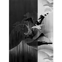 FOTOTAPETE künstlerisch 200 x 280 cm - Schwarz, Papier (200/280cm) - Sanders & Sanders