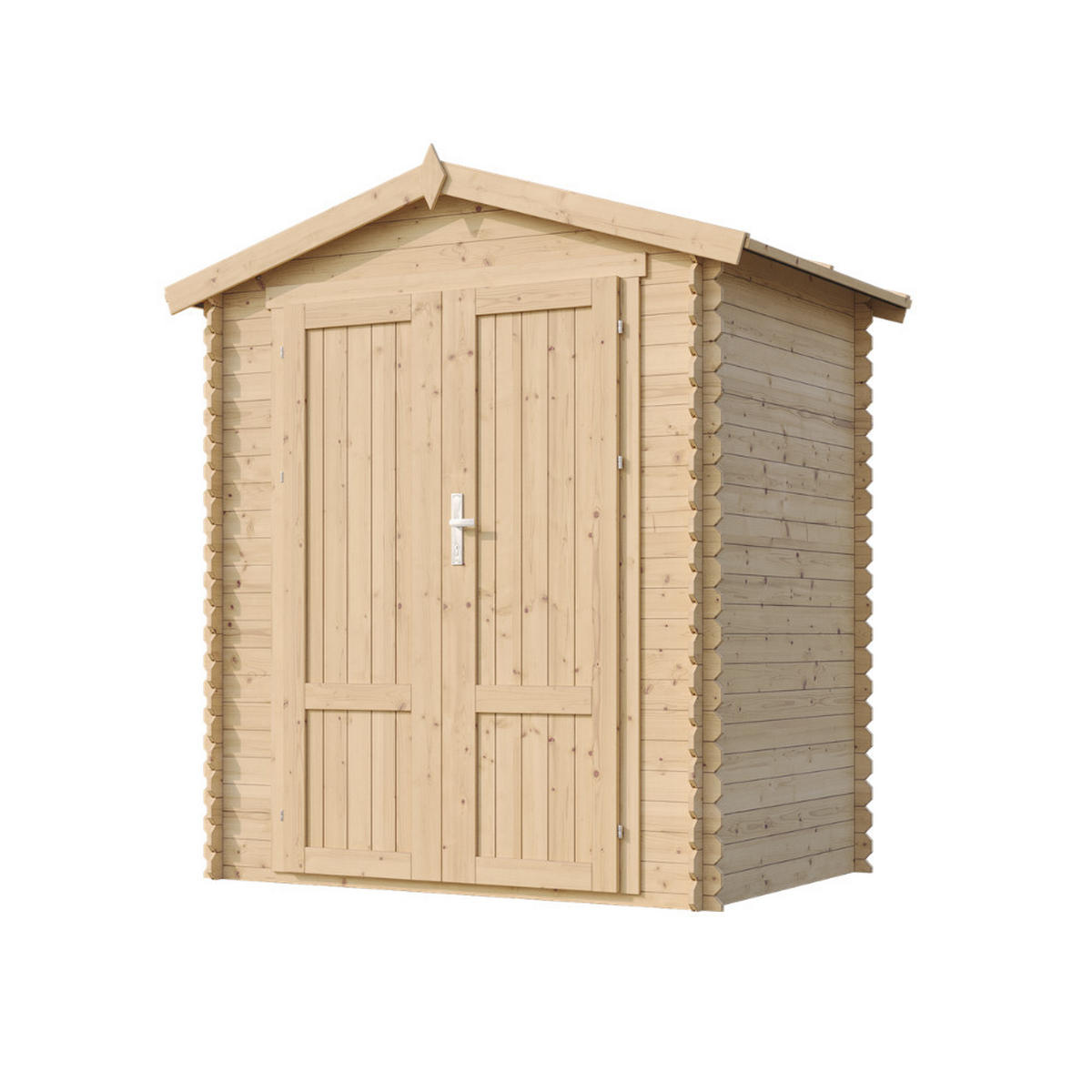 GARTENHAUS HOLZ M367F1 1,98 m² - Naturfarben, Holz (196/218/136cm) - Timbela
