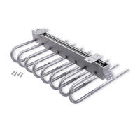 HOSENBÜGEL Ausziehbarer, Links, Grau metallic, Stahl und Kunststoff - Silberfarben, Metall (37/14/52cm) - EMUCA