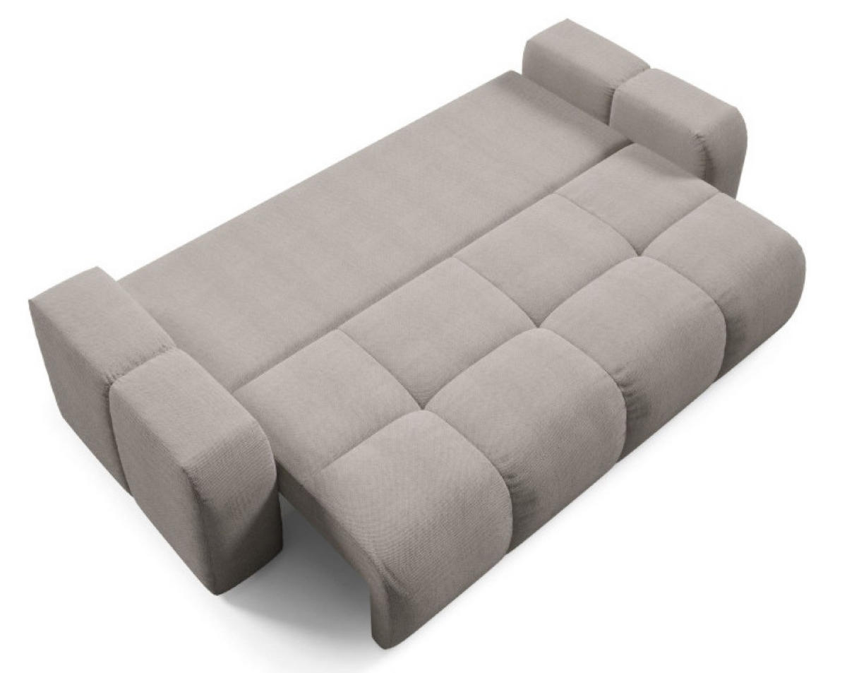 SOFA Grau SOHI Mit Schlaffunktion Und Bettkasten - Grau, Textil (259/90/99cm) - Sepro Meble