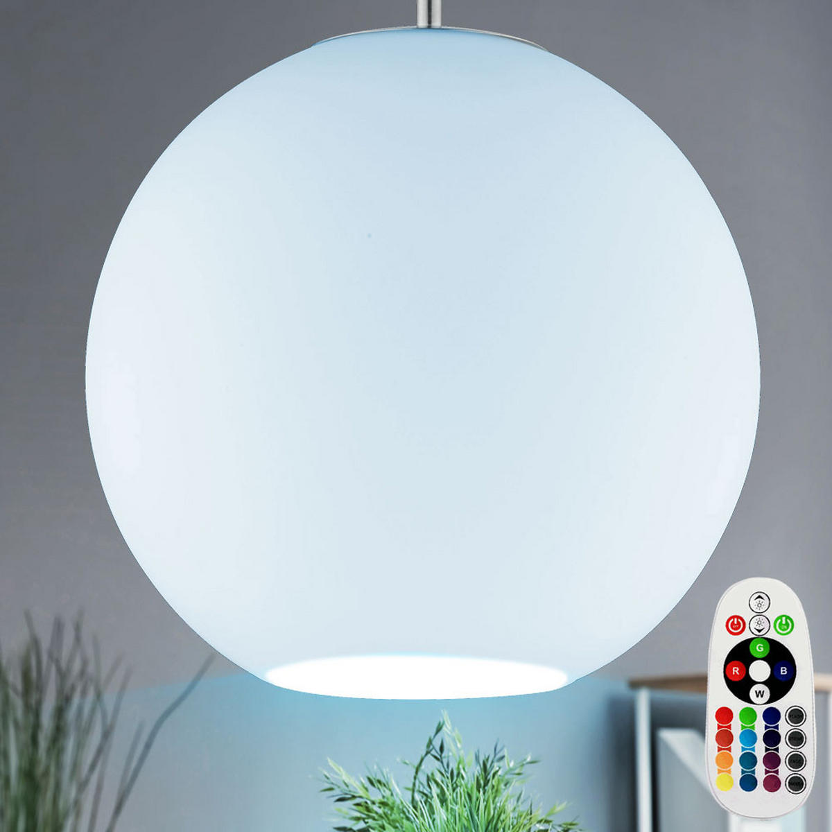LED HÄNGELEUCHTE MOON Weiß matt - Weiß, Glas (6/11.2/150cm)