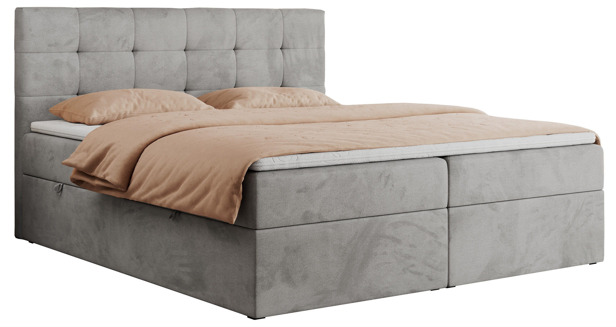 MKS Boxbett Hellgrau 120x200 cm