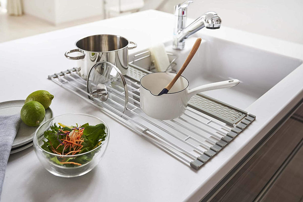 ABTROPFGESTELL 5057 Tower Weiß 0,8 x 42 x 26 cm - Weiß, Metall (42/1/26cm) - Yamazaki