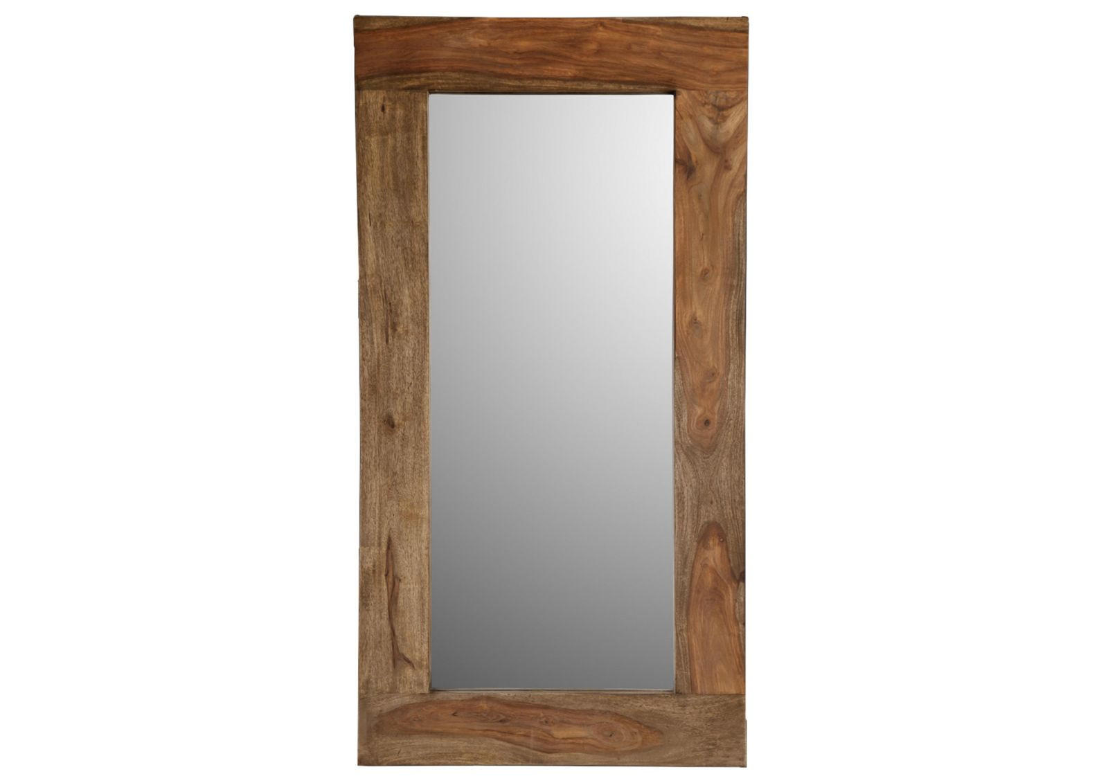SPIEGEL Sheesham 115x3x60 grau geölt NATURE GREY #01 - Grau, Holz (115/60/3cm) - Massivmoebel24