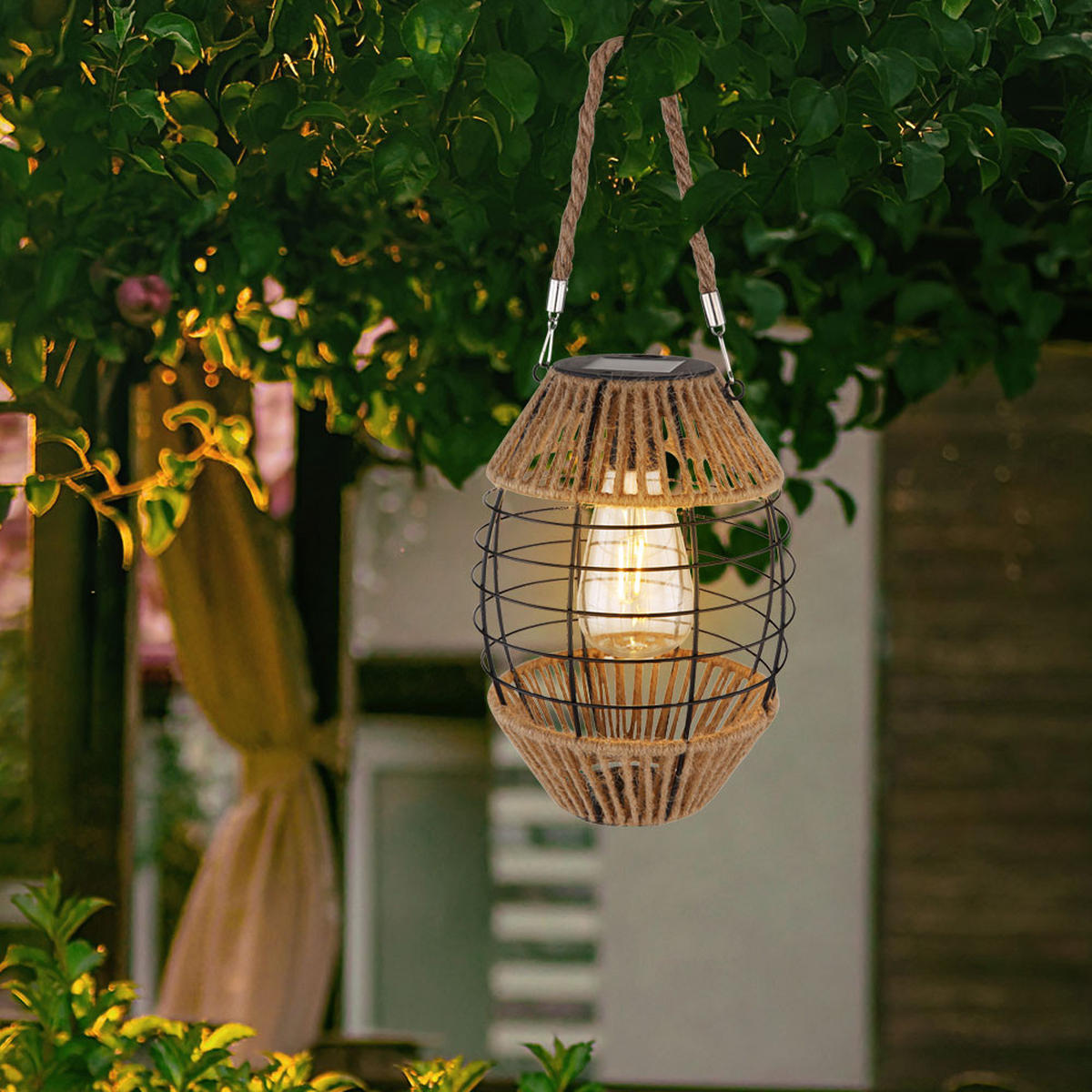 LED AUSSENLEUCHTE Metall Braun - Braun, Metall (16.5/16.5/40.5cm) - Globo Lighting