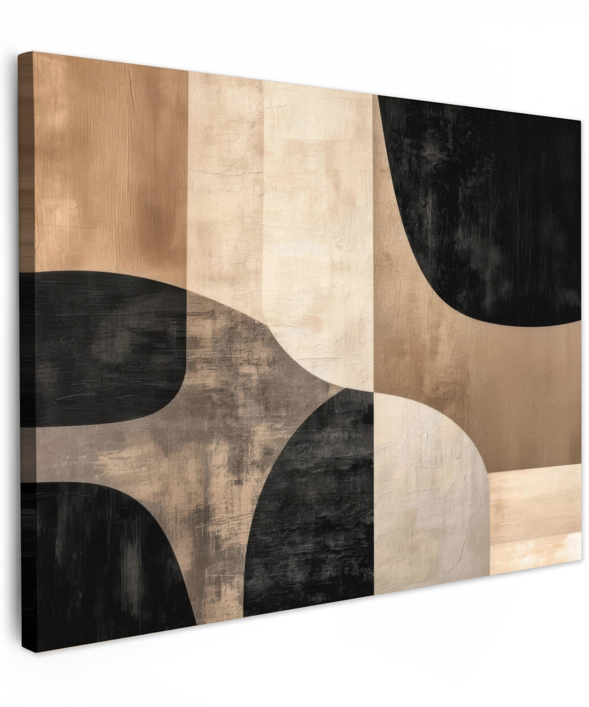 MuchoWow OBRAZ NA PLÁTNĚ Abstraktní - Letadla - Černá - Kulatá 80x60 cm