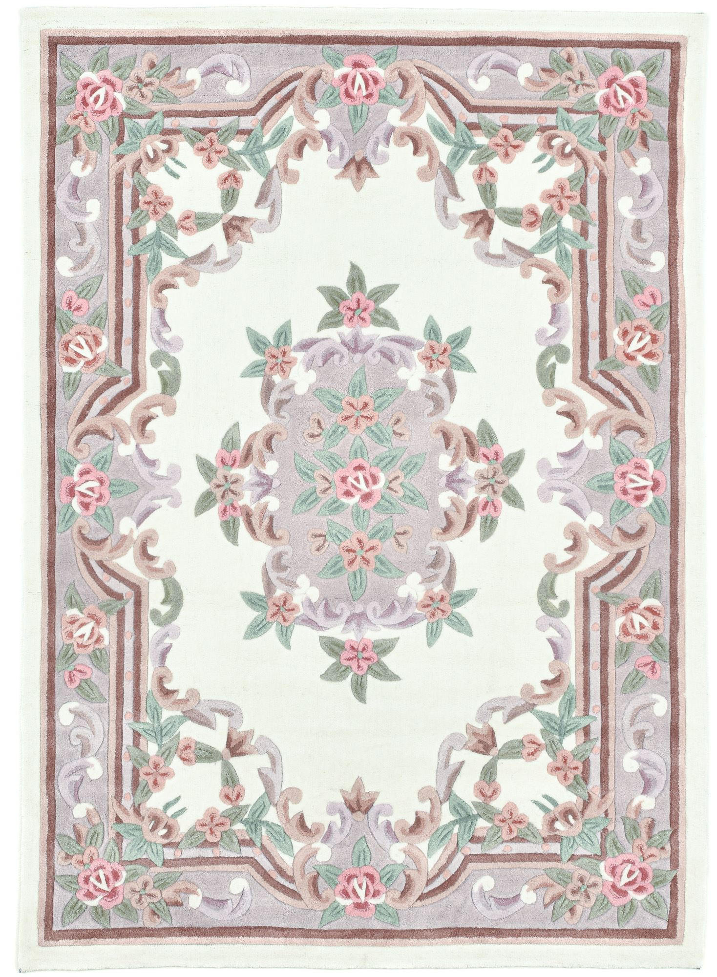 Theko Handtuftteppich Beige 90x160 cm