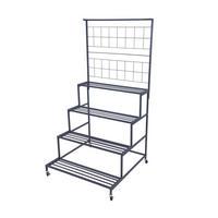 BLUMENTREPPE Split Anthrazit Stahl Blumenleiter Hängeregal Pflanzentreppe - Anthrazit, Metall (80/158/80cm) - DELUKE