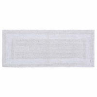 BADEMATTE 40/100 cm, 100% Baumwolle, wendbar - Weiß, Textil (40/100cm) - Homescapes
