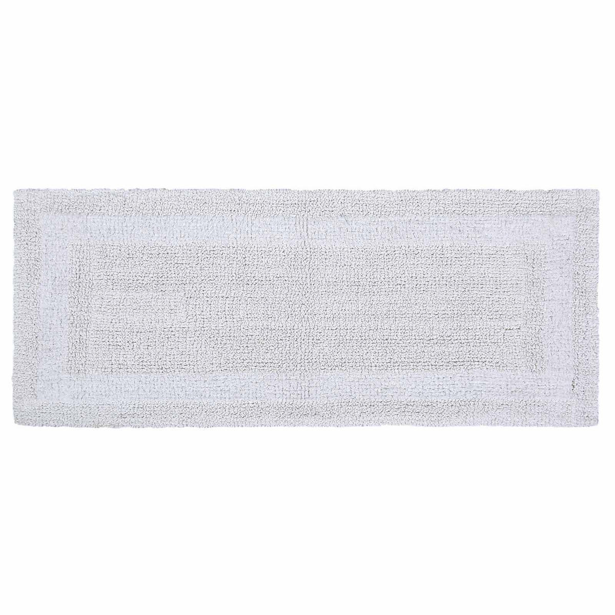 BADEMATTE 40/100 cm, 100% Baumwolle, wendbar - Weiß, Textil (40/100cm) - Homescapes