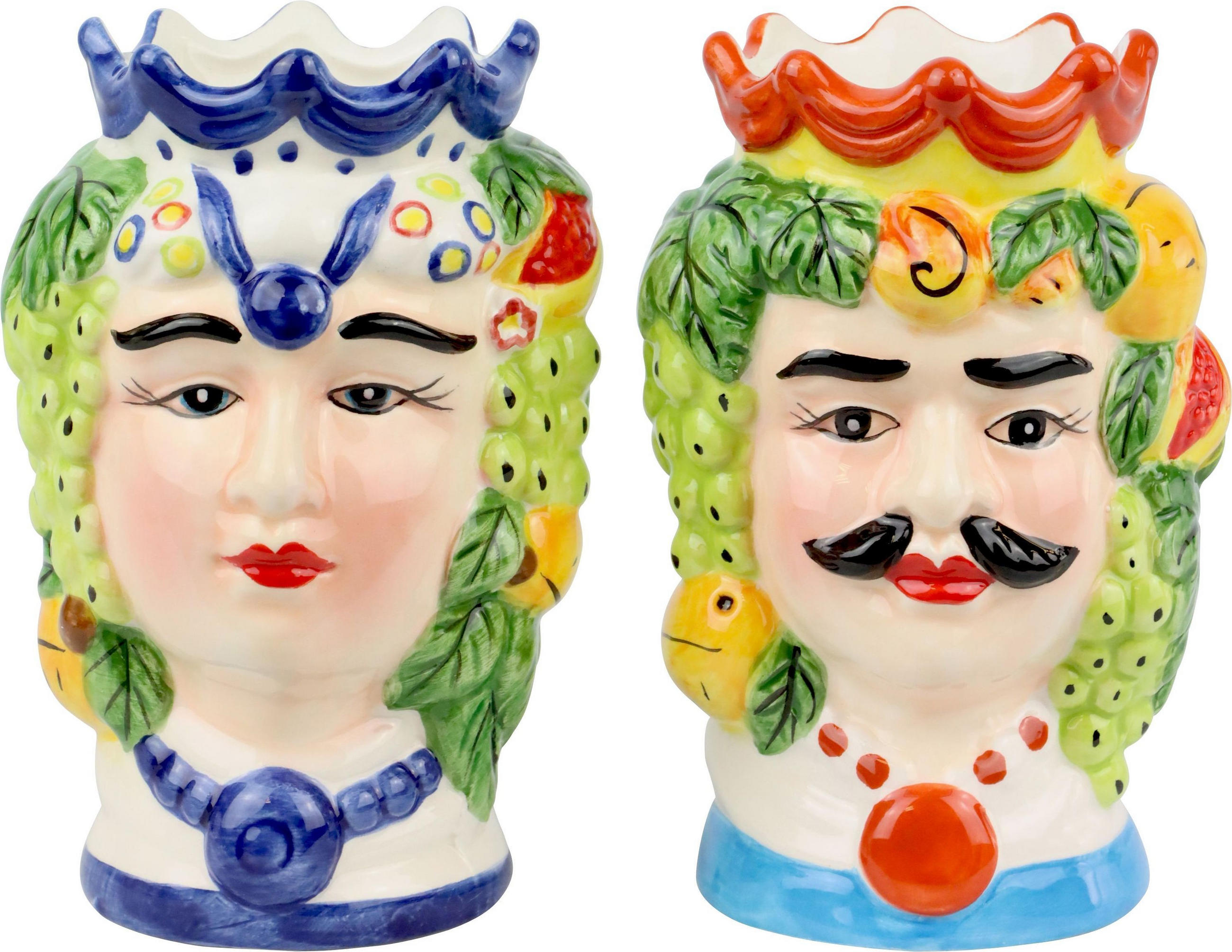 ÜBERTÖPFE Siziliana 2-tlg. - Multicolor, Keramik (8.5/13/7cm) - FURNARO