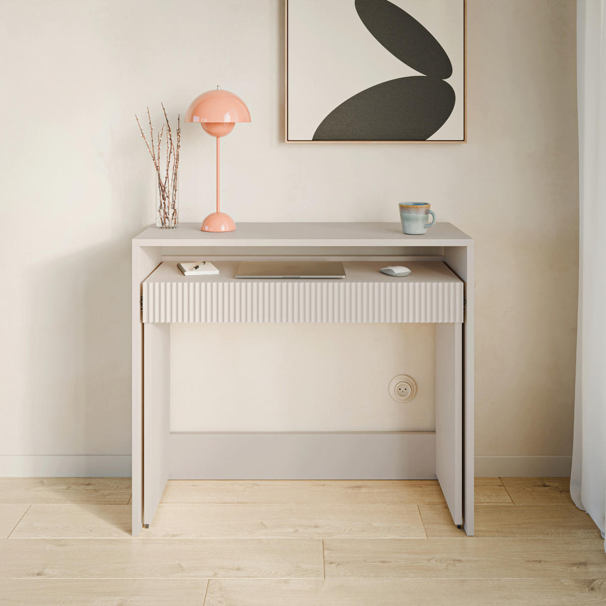 AUSZIEHBARER SCHREIBTISCH ZOOM KASCHMIR 98 CM - Kaschmir, Holzwerkstoff (39/98/87cm) - Selsey