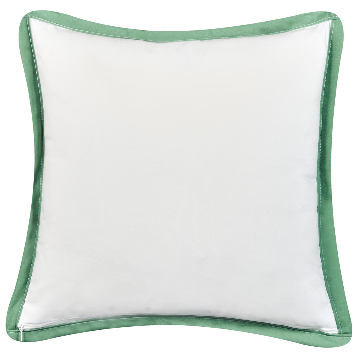 GARTENKISSEN 2er-Set Grün 45/45 cm Meadow - Weiß/Grün, Textil (45/12/45cm) - Beliani