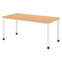 SCHREIBTISCH Serie-H 80/160/74 cm in Buchefarben/Weiß - Buchefarben/Weiß, Holzwerkstoff (80/160/74cm) - bümö