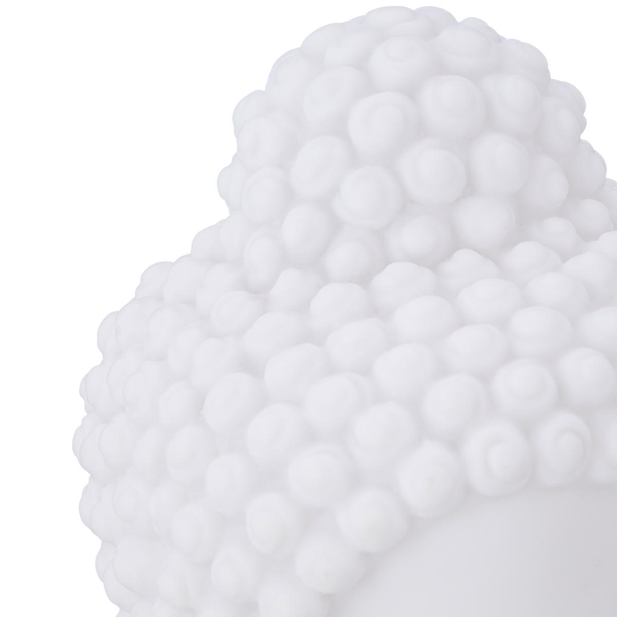 BUDDHA Kopf - Weiß, Kunststoff (12/17/10cm) - Relaxdays