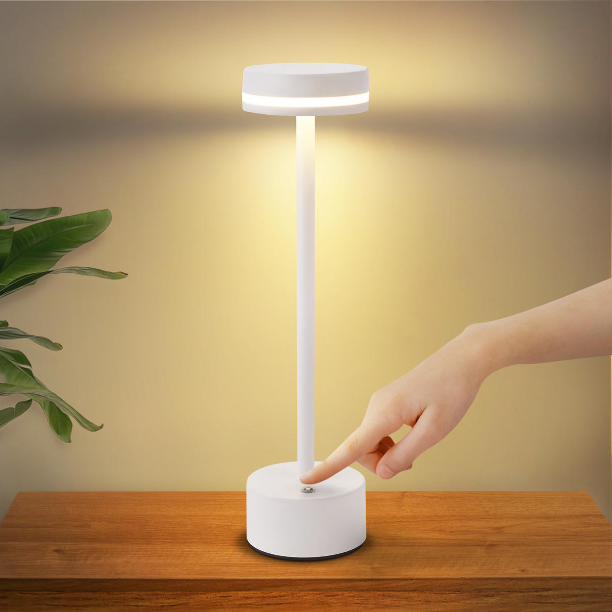 TISCHLEUCHTE Brenning 8/31.5/8 cm（2er-set） - Weiß, Metall (8/8/31.5cm) - ZMH